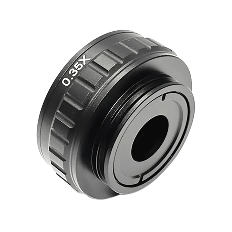 AEE8-Microscope C Mount Adapters Lens 0.35X CCD For Trinocular Stereo Microscope Camera 38MM Interface Increased Field