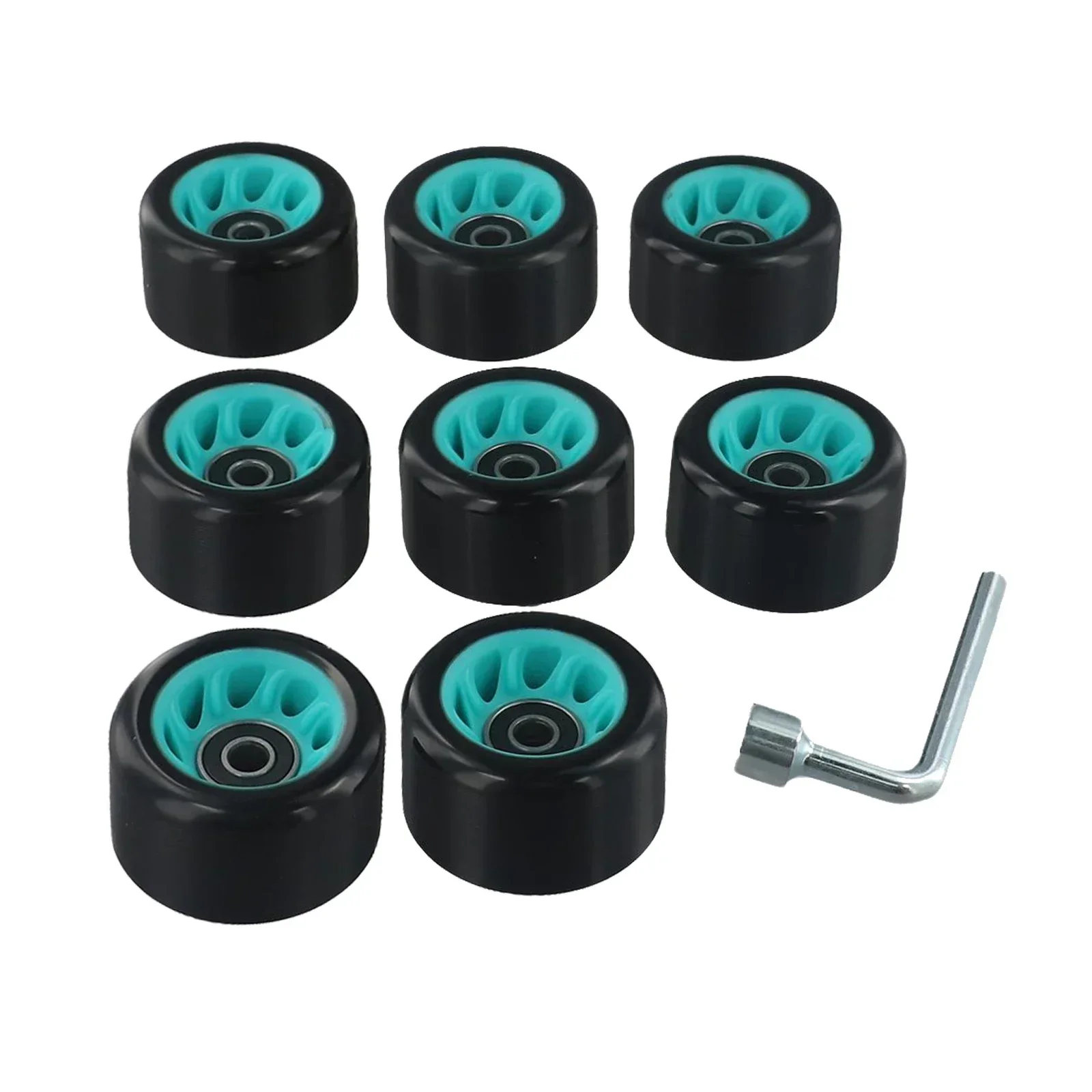 8pcs 58x34mm Roller Skate Wheels For Double-Row Roller Skates Quad Multiple Colors Available  LED Lighting Skating Wheels