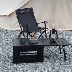 Outdoor Folding Table Storage Box Lightweight Side-opening Aluminum Folding Table Portable Combination Table Stand Camping Table