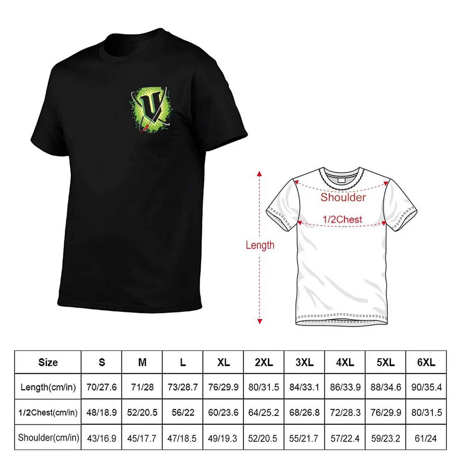 V Energy Logo (Corner) T-Shirt Plus Size Summer Short Sleeve T-Shirt
