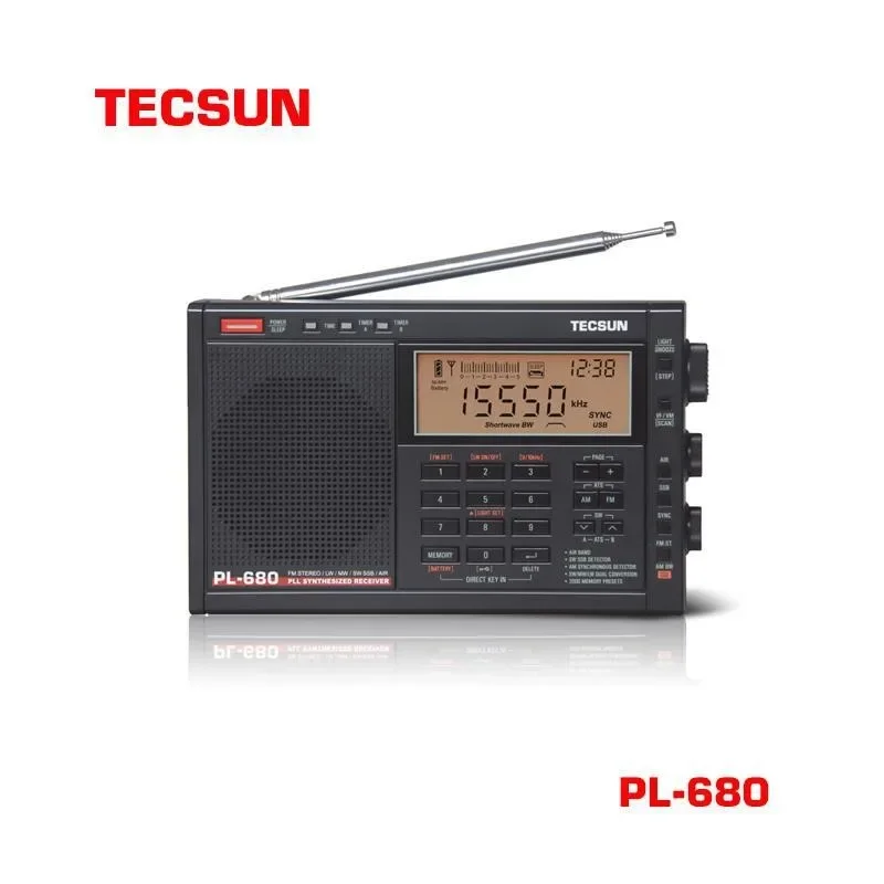 New Tecsun PL-680 Radio FM Digital Tuning Full-Band FM/MW/SBB/PLL SYNTHESIZED Stereo Radio Receiver Portable Speaker PL680