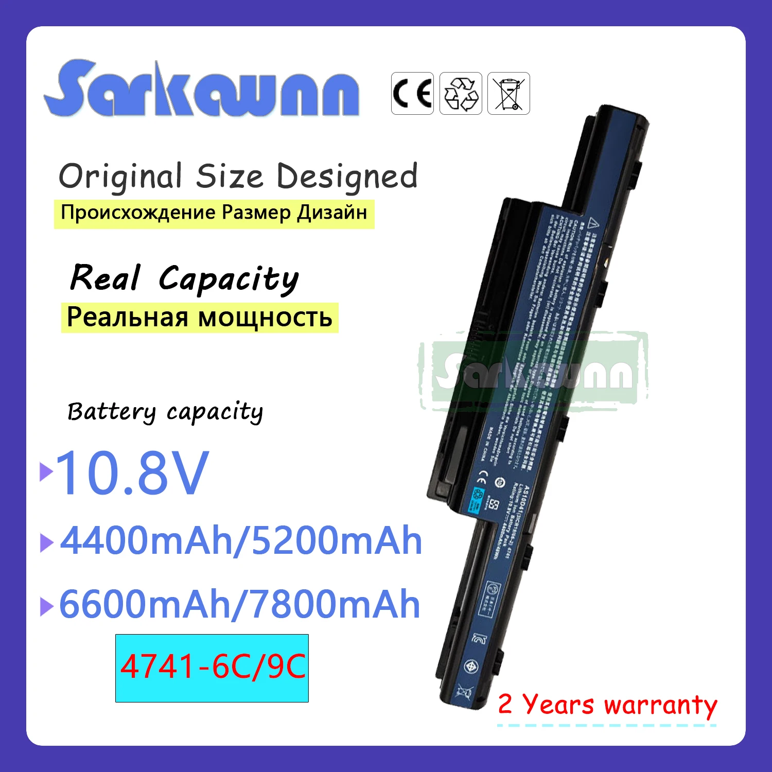 SARKAWNN 4741 10.8V 48Wh Brand New Battery For ASUS K501 Series Acer Aspire 4551G 4771G 5741G Acer TravelMate 5740G Series