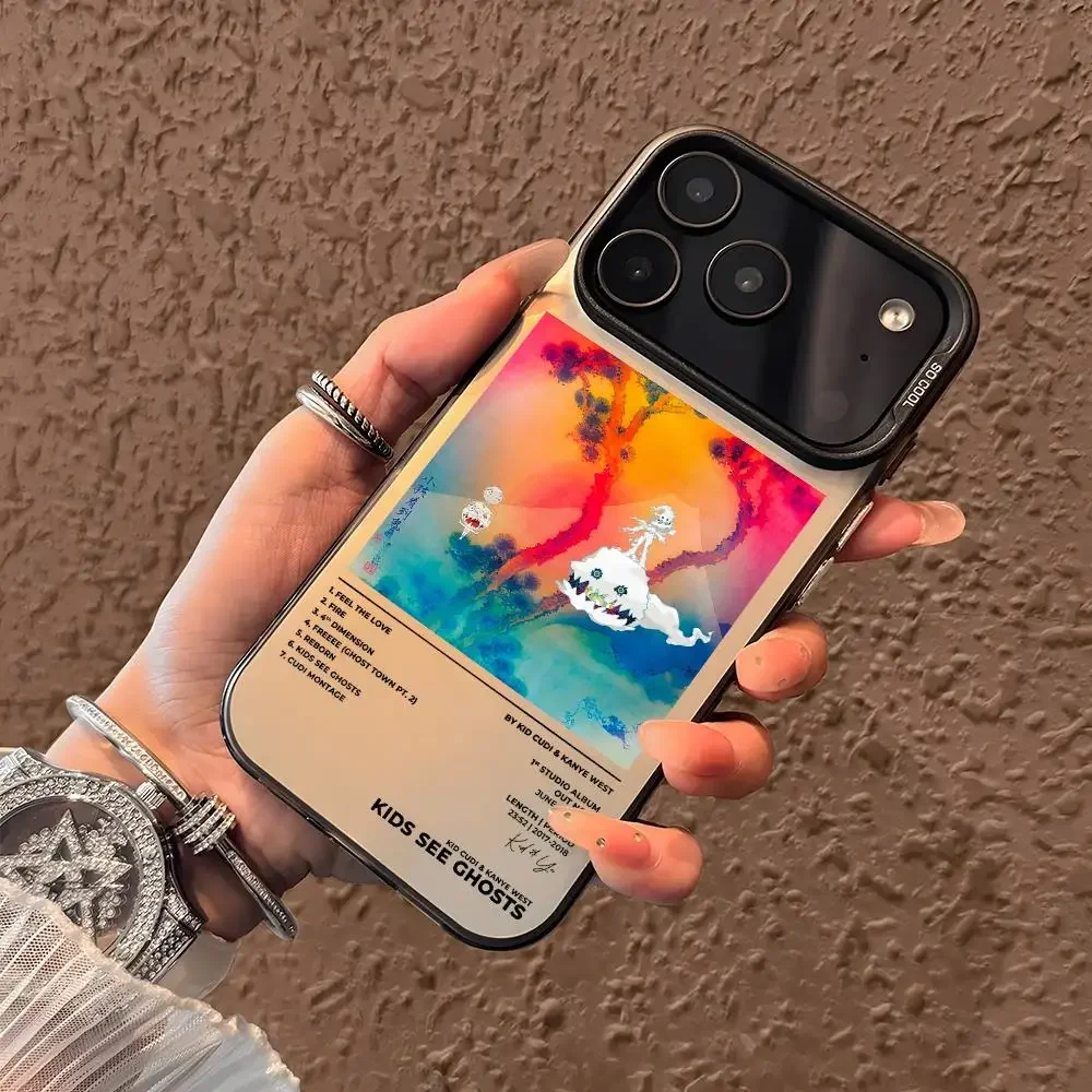 Rapper Kid C-Cudi Phone Case For iPhone 17 16 15 14 13 12 11 Pro Max Designer Matte Laser Aurora Funda Phone Case view 4