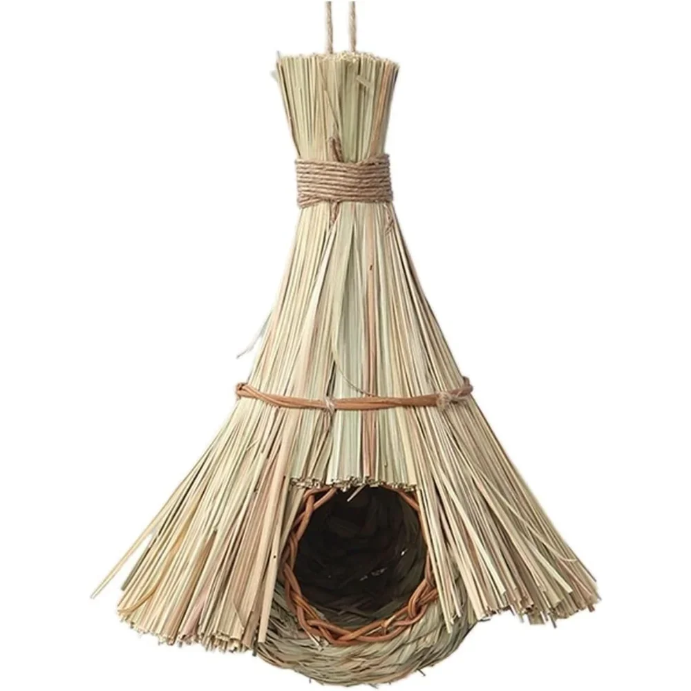 

Fine Birds Flight Cage Bird Carrier Handmade Straw Bird Grass Nest Budgerigar Peony Parrot Nest Pearl Bird Nest Breedin
