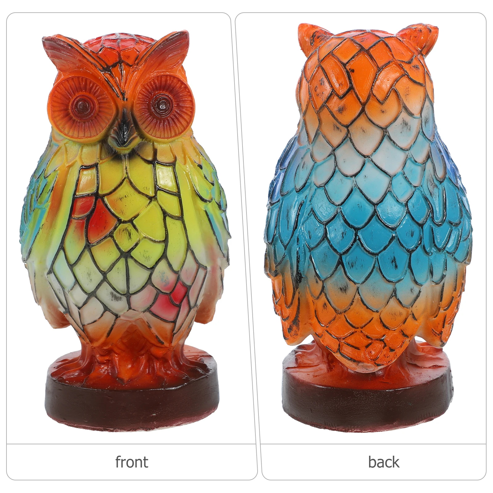 Owl Table Lamp Resin Crafts Desk Lighting Bedroom Night Light LED Decorative Animal Lamps Modern Rooms Warm Atmosphere Small