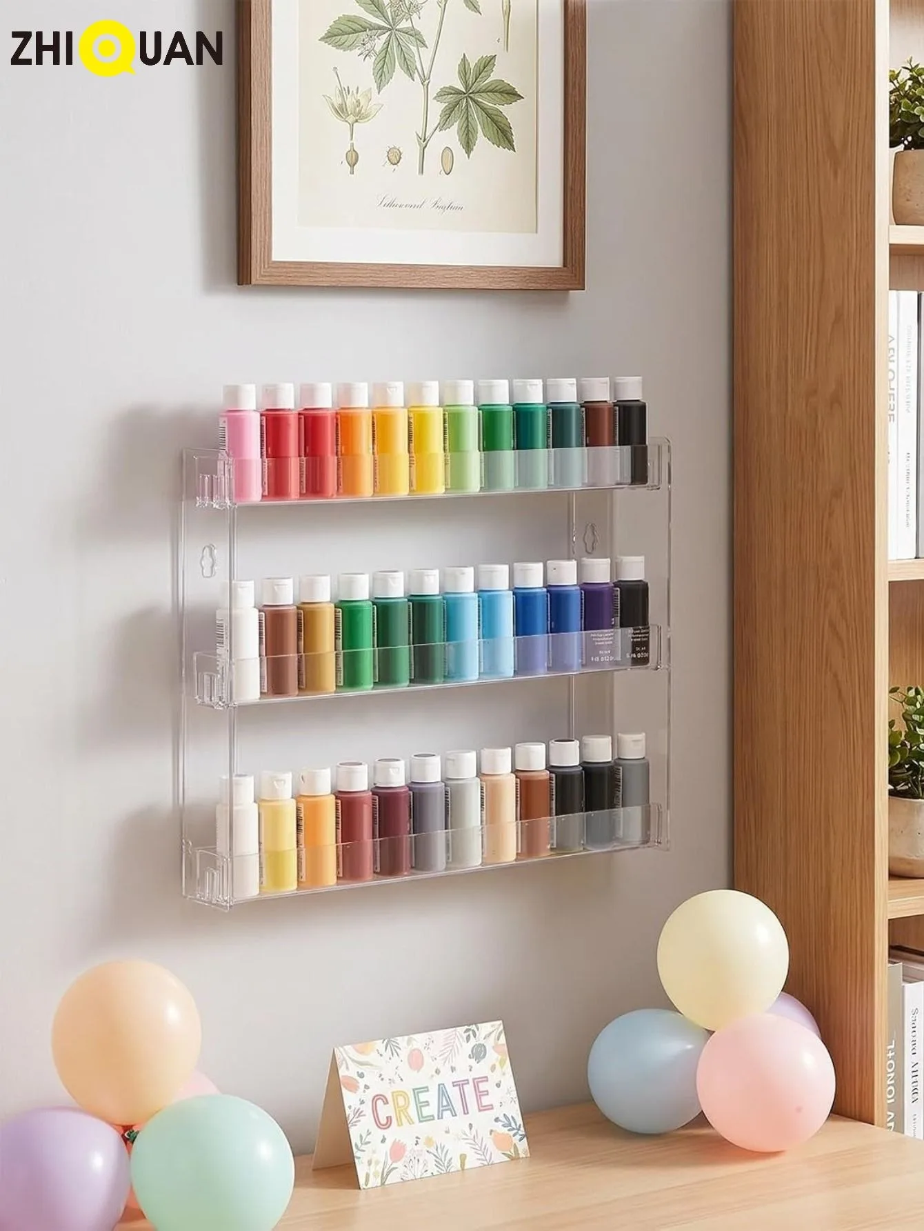 1pc Transparent 3‑Layer Wall‑Mounted Cosmetic Storage Rack, Detachable Multi‑Purpose Organizer For Bathroom & Bedroom Use