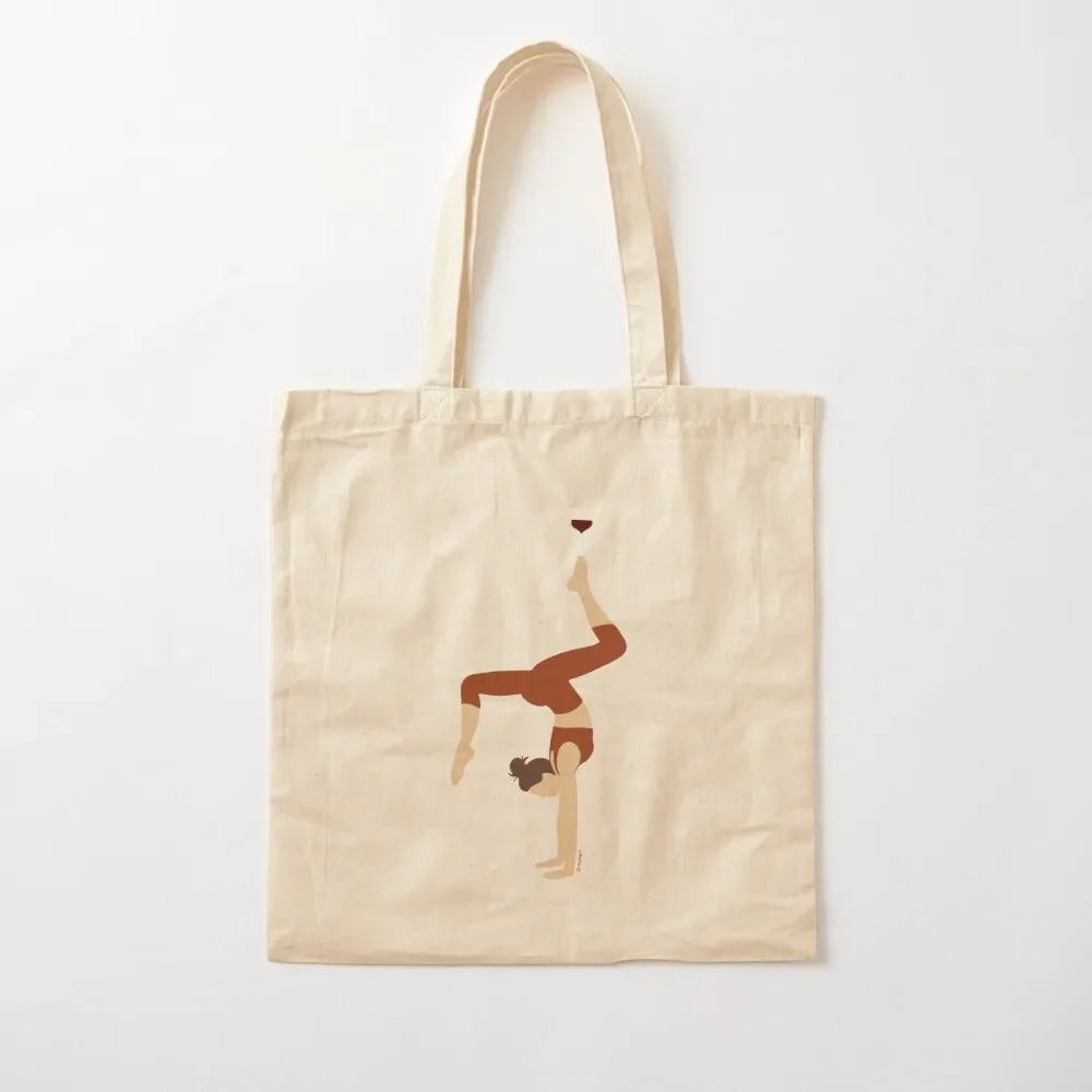 

Burnt Orange Balancing Yogi Tote Bag handbag tote bag men's Reusable bags Canvas Tote Bag