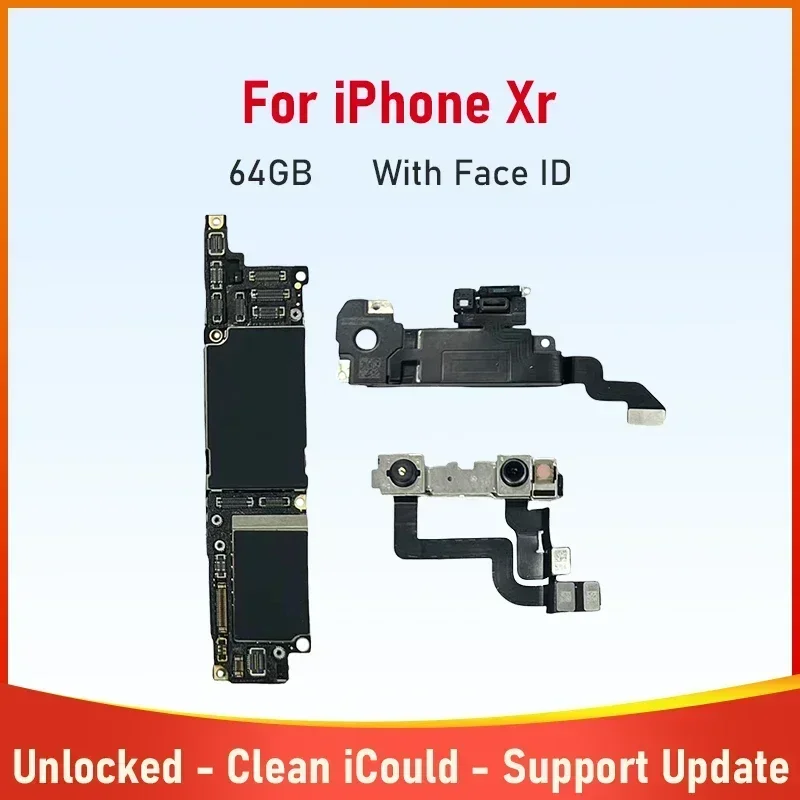 جديد! لوحة أم تم اختبارها لهاتف iPhone X XR XS Max 64g 128g 256g لوحة رئيسية غير مقفلة مع لوحة منطقية منظفة لمعرف الوجه