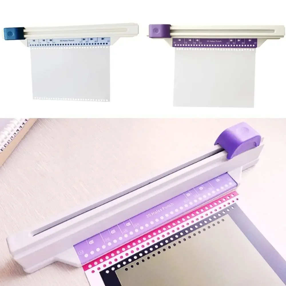 Neue 30-Loch-Papierstanzmaschine, effizienter, leichter Papierstanzer, Dokumentenhalsband-Stanzmaschine, Bürobedarf