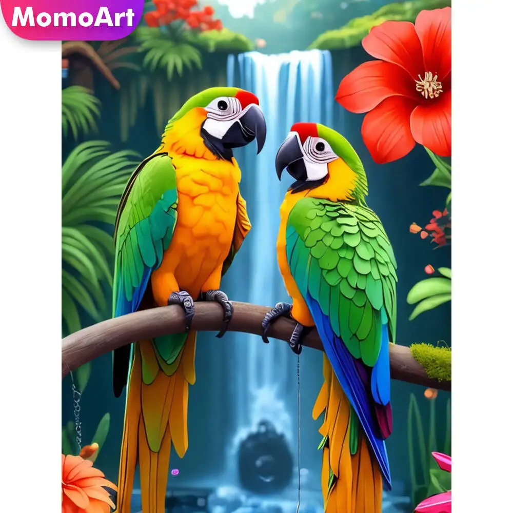 Momoart Katze Diamant Malerei Tier bunte Diamant Mosaik Bild Strass Mond Wand Dekor