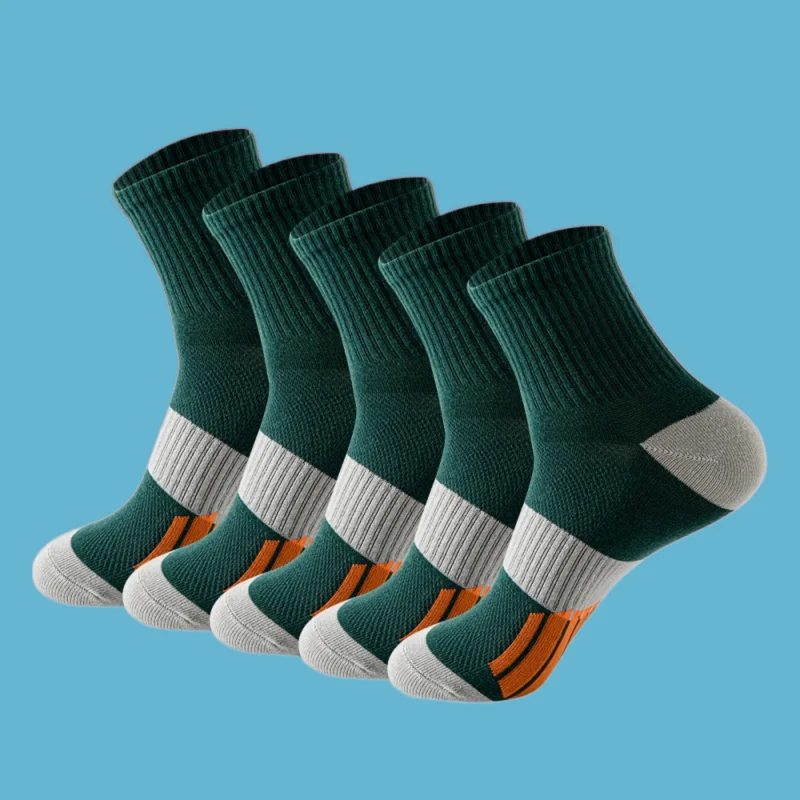 5 Pairs 2024 New Men's Ankle Socks With Cushion Athletic Running Socks Breathable Comfort Sports Sock For Men