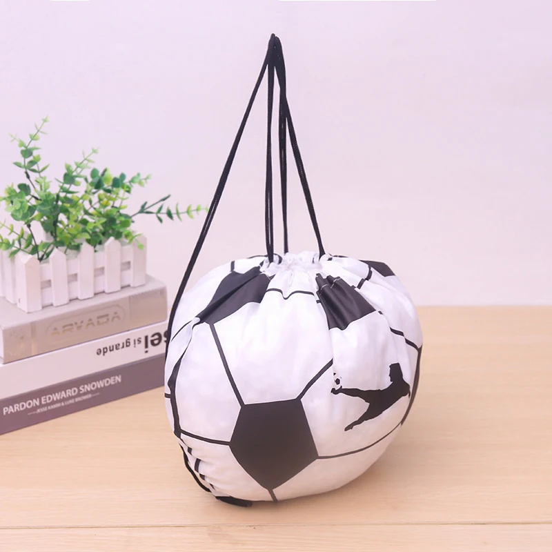 210D portátil poliéster basquete cordão saco de armazenamento ombro mochila futebol rugby saco esportivo