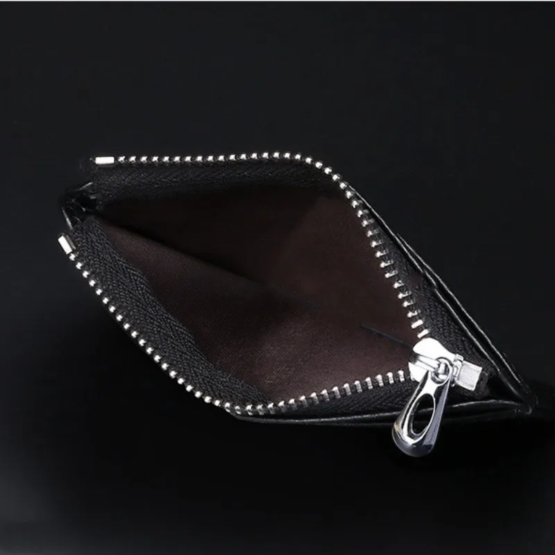 Women Slim Soft Card Wallet Genuine Leather Mini Credit Card Holder Wallets Purse Thin Small Card Holders Men Wallet Purse Bag