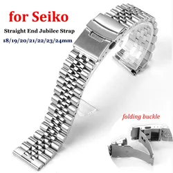 Watch Band for Seiko Solid Bracelet for Jubilee 316L Stainless Steel Straight End 18/19/20/21/22mm/23/24mm Watch Accessories