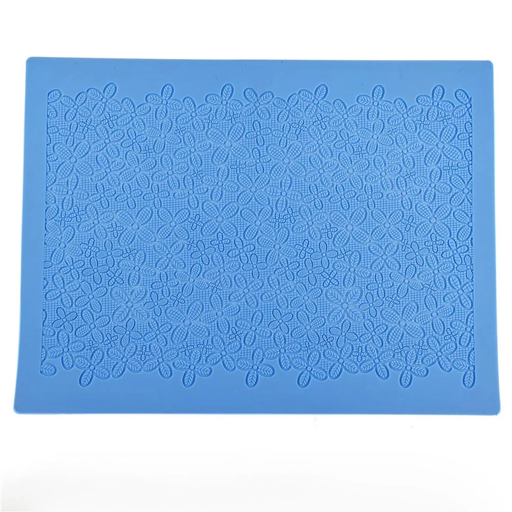 

Floral Plaid Daisy Silicone Fondant Mould Chocolate Sugarcraft Baking Cake Flower Border Mold Lace Flower Mat
