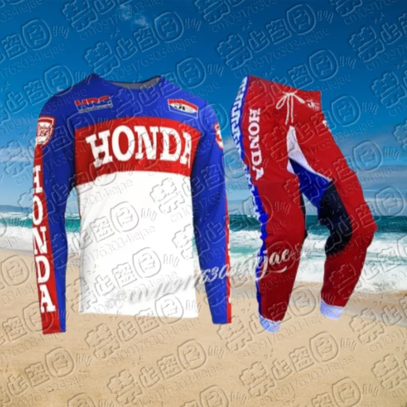 

Honda Off Road Summer Dirt Bike Jersey Quick Dry Long Sleeve suit Breathable Motorcycle Shirt for Mountain Racing Adventuresuit
