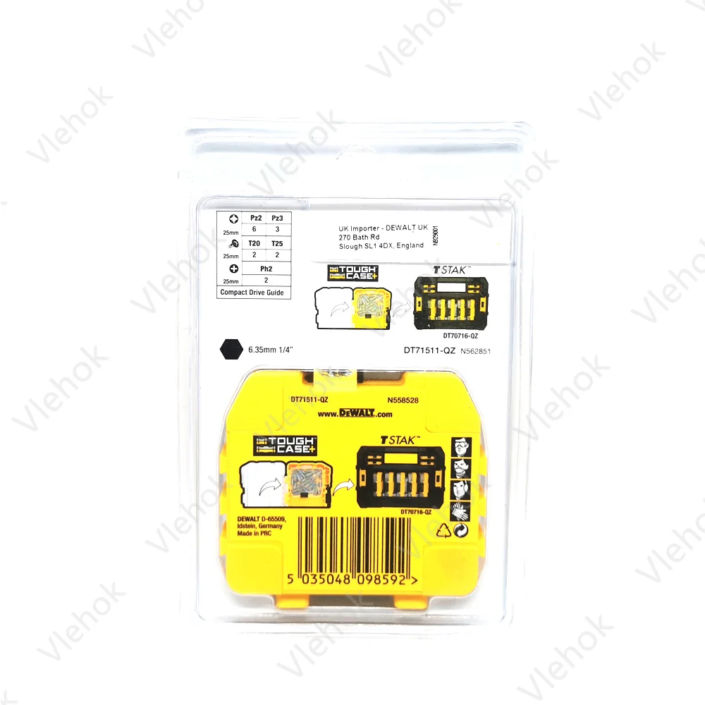 DEWALT DT71511 Screwdriver Bit Set 16 Pieces Telescopic Magnet Holder Inserts Storage Electric Drill Bits PH2 PZ2 PZ3 T20 T25