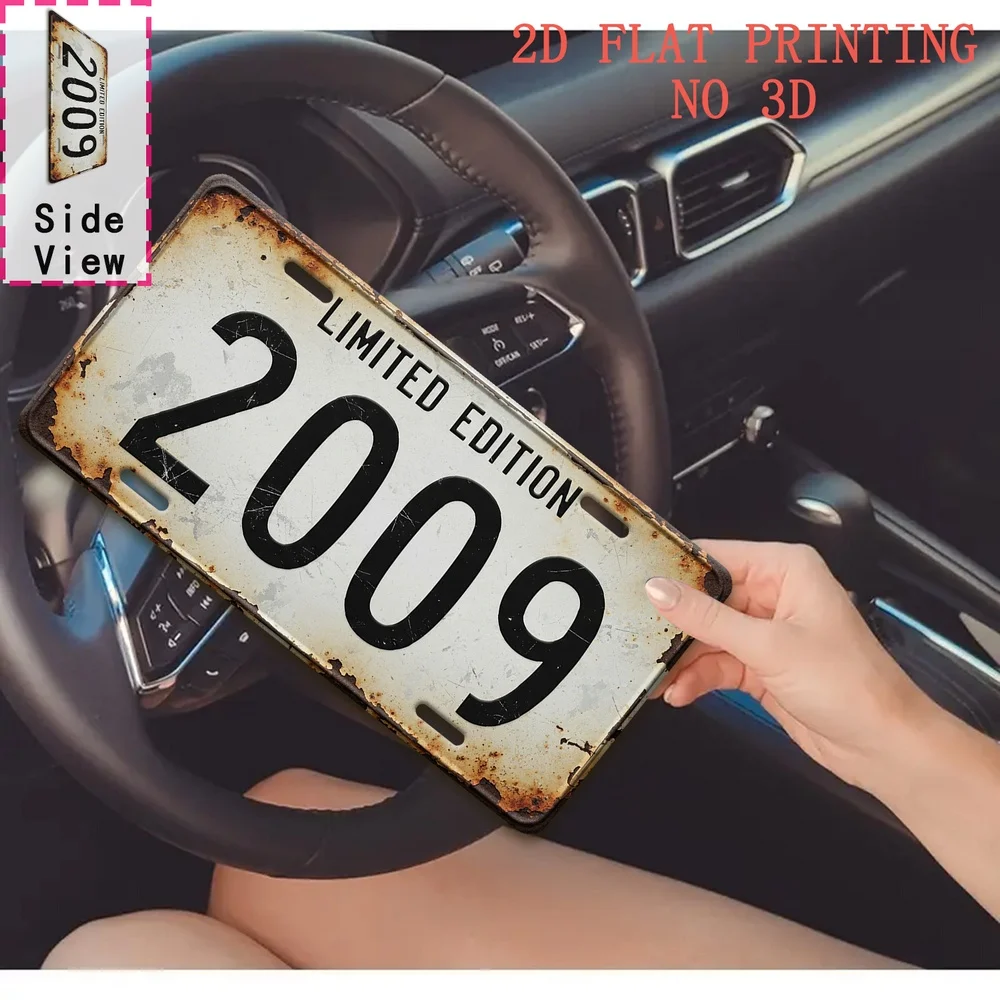 1pc Retro 2009 Aluminum Sign | 2D Flat Printing, Wall Decor, Reusable, Vintage Style, Ideal for Man Cave, Bar, Garage, Cafe, Liv
