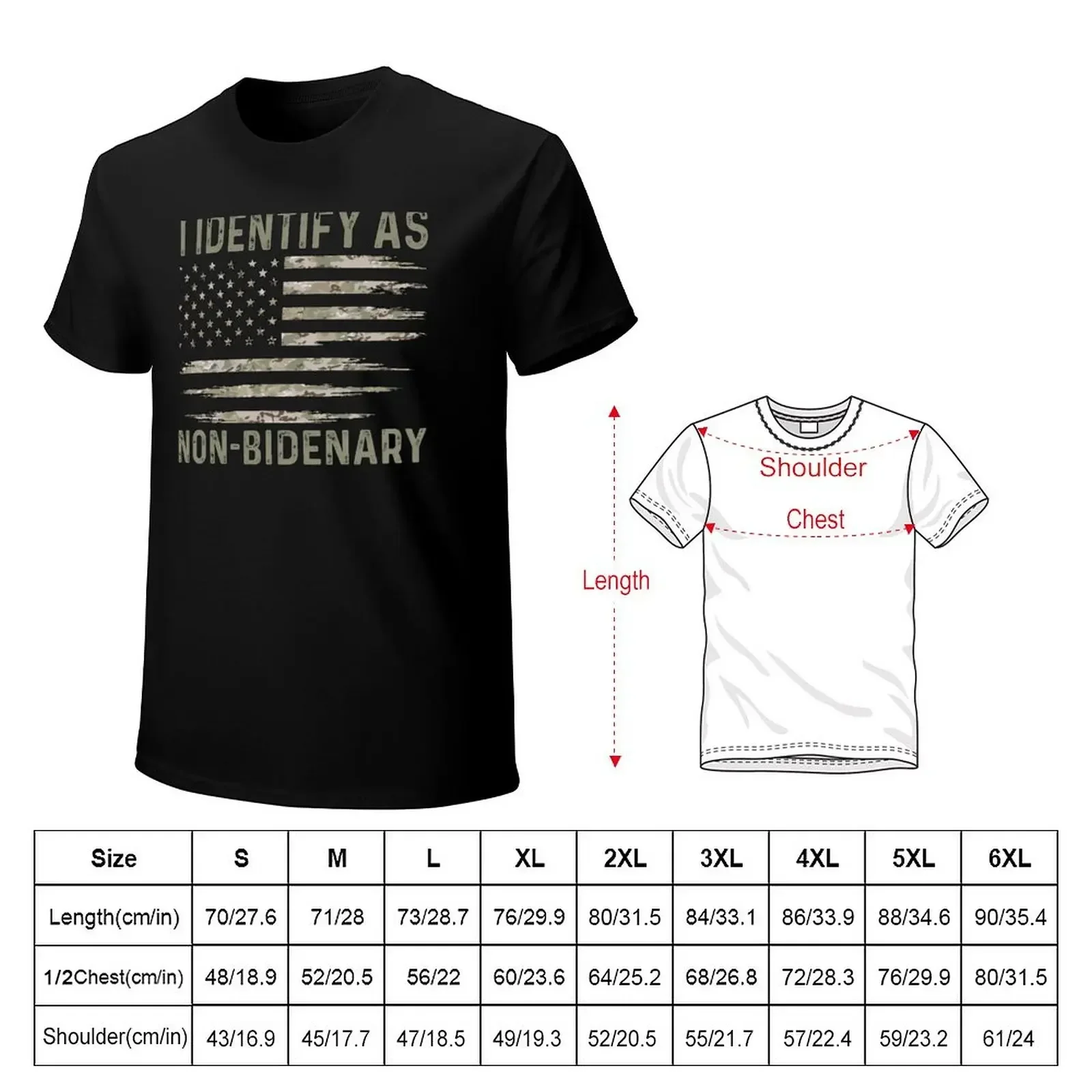 I Identify As Non Bidenary, Anti Joe Biden T-Shirt customs vintage cute clothes Men's t-shirt