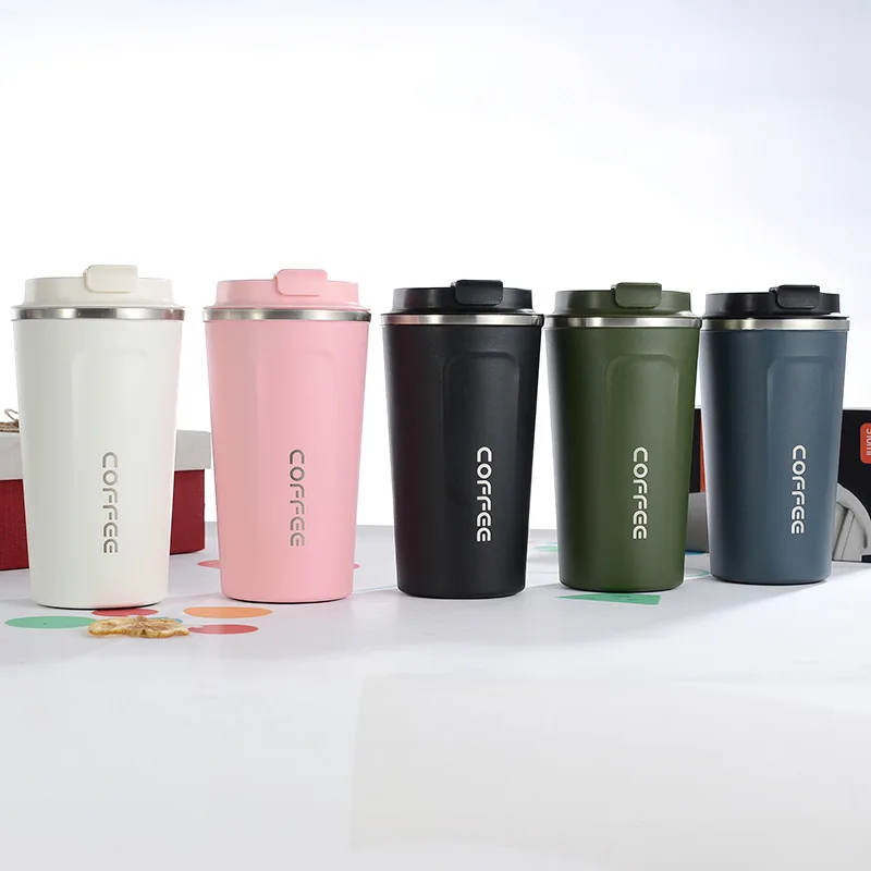 Leak-proof hot travel hot thermos bottle thermos cup milk tea bottle 380/510ML stainless steel coffee cup