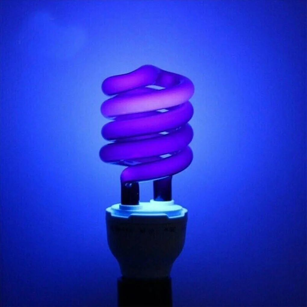 Spiral Type Ultraviolet UV Lamp 20W 40W Black Light Blue Bulb Fluorescent Detection Lamp E27 220V 110V Violet Lamp Bait Decor