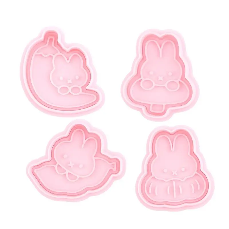 Cartoon Miffy Vegetables Cookies Mold Simulation Parent-child Baking DIY Coffee Pasta Clay Mold Cute Birthday Gift Friend Lovely
