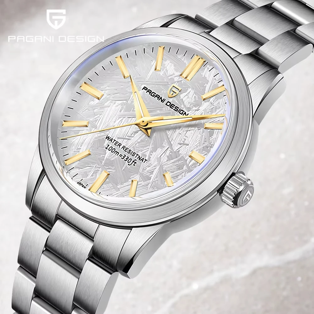 

PAGANI DESIGN Новые модные мужские кварцевые наручные часы 40 мм TMI VH31 Часы из нержавеющей стали с сапфировым стеклом reloj hombre
