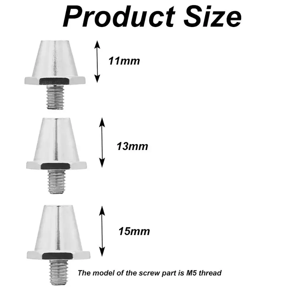 2 pezzi durevoli 11/13mm punte per scarpe da calcio in alluminio antiscivolo borchie per scarpe da calcio filettatura M5 tacchetti per scarpe da calcio per esterni interni