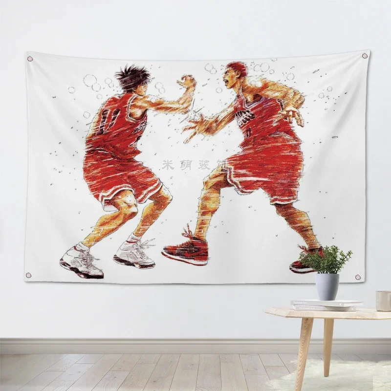 Slam dunk cartoon cosmic hang cloth hanging flag bar studio tide shop home wall decoration background