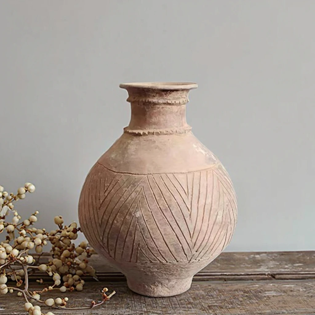 

Ваза-кашпо для сада 2026: Винтажный дизайн, ручная резьба, из глины, для декора гостиной, настольная, терракотовая