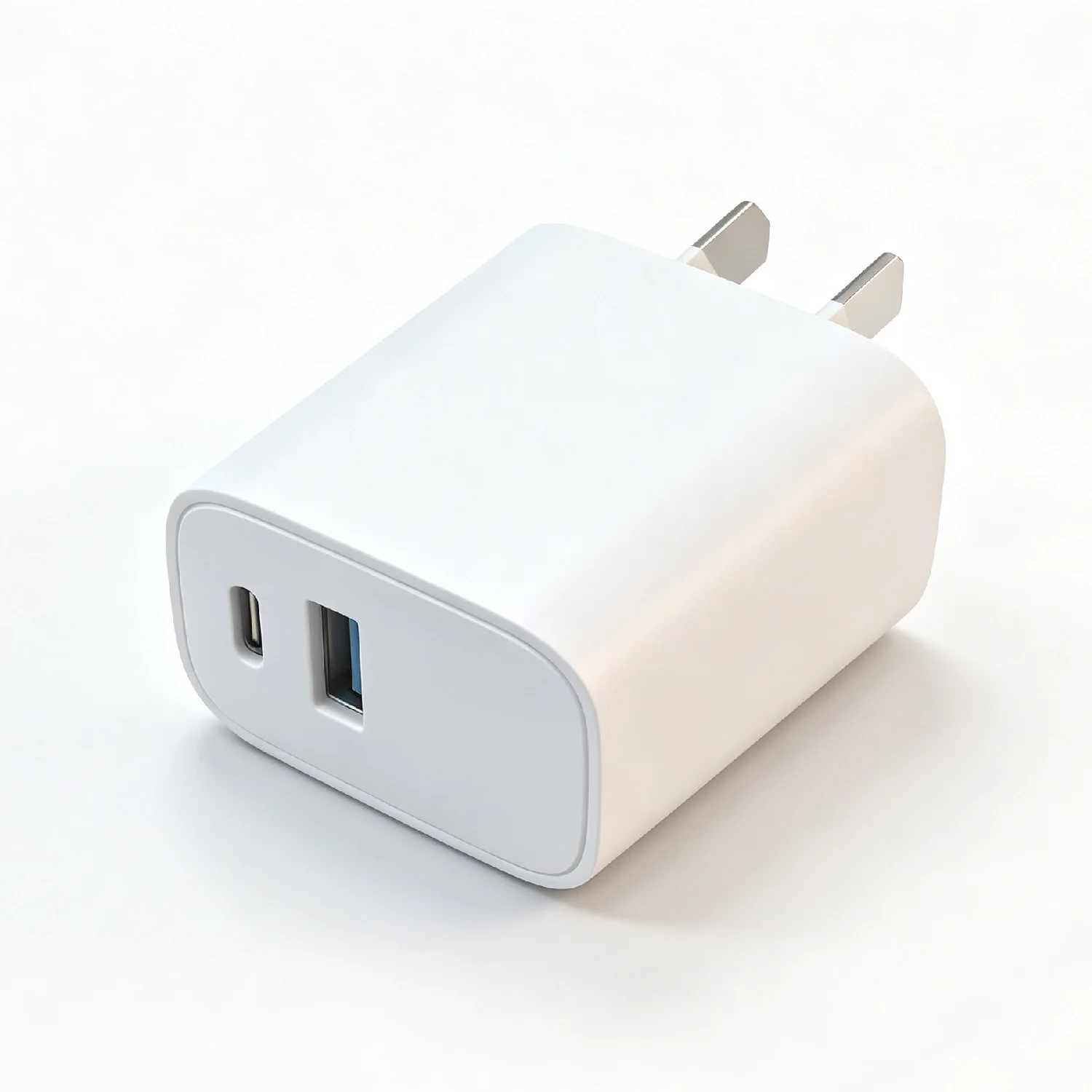 Dual Port PD Fast Charger AU Plug, USB-C + USB-A Wall Charger Adapter for iPhone, Samsung, Android Phones & Tablets