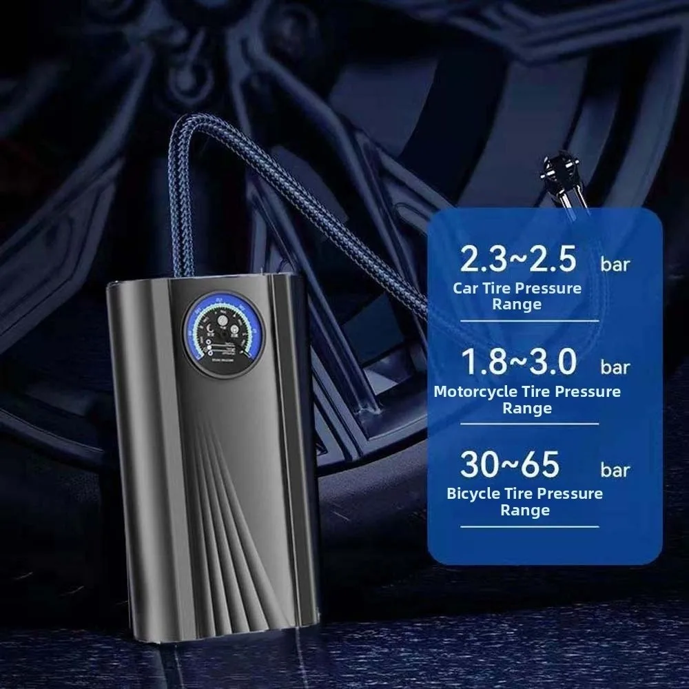 

High-power Car Tire Inflator Pump Magnetic Faster Inflation Auto Air Compressor Wired LCD Display Screen Electric Air Pump