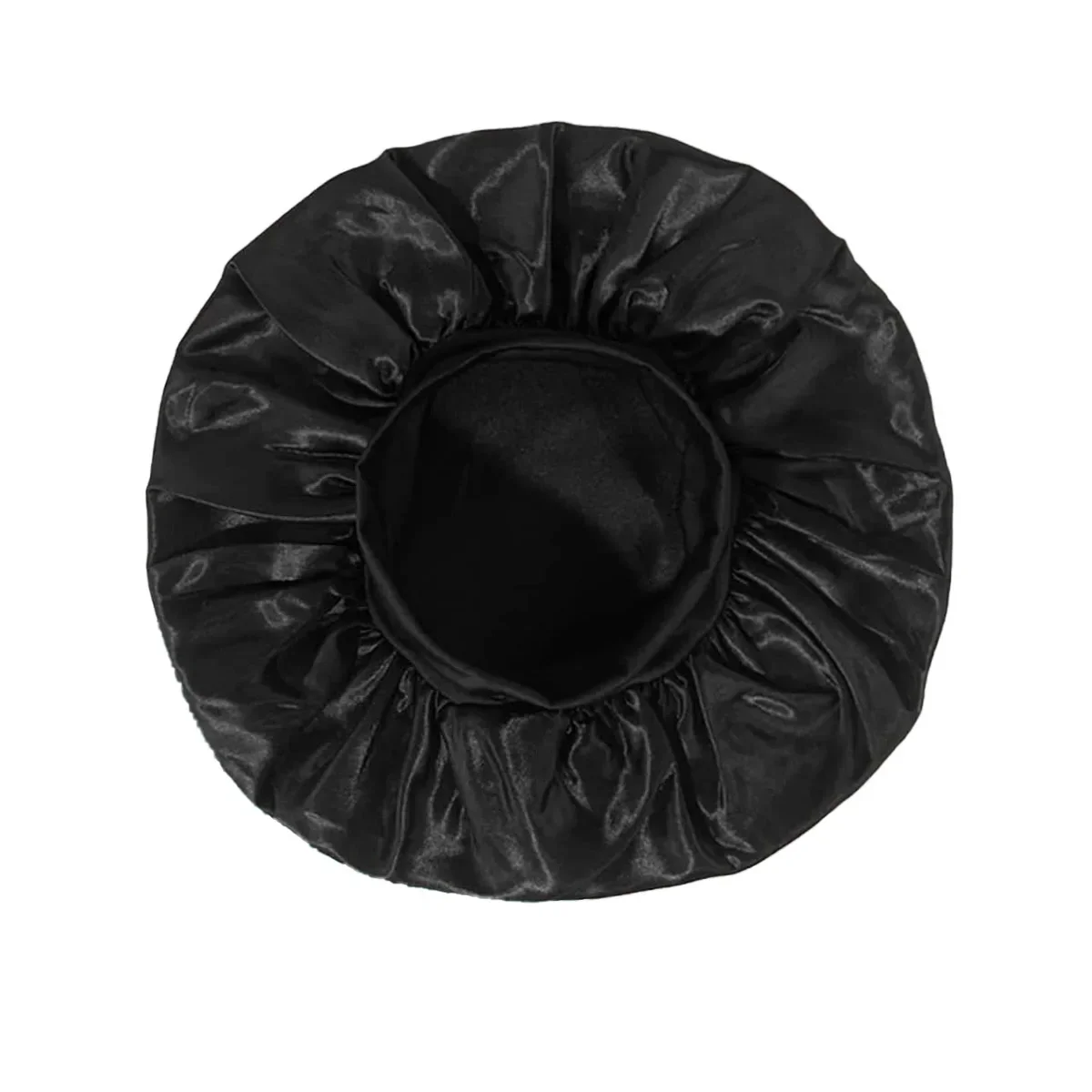 Cofano per capelli da donna in raso per dormire Cura dei capelli Cofani in seta Cappello per dormire a tesa larga solido con fascia elastica morbida