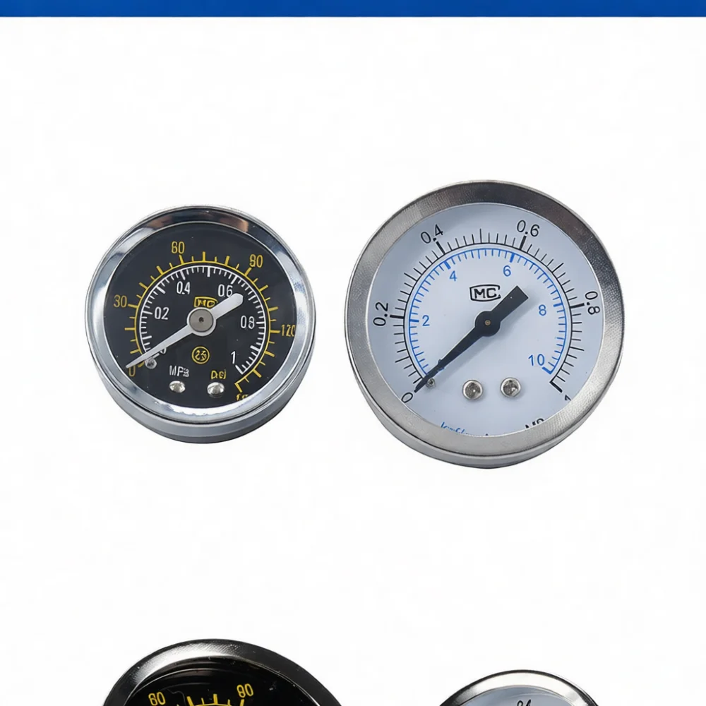 For NGS Gas Pressure Gauge Compressor Pneumatic Equipment Measuring Instrument Axial Radial Dial Display Durable