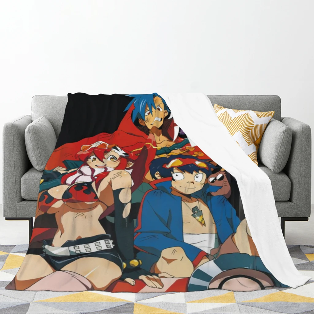 Tengen Toppa Gurren-Lagann Medium Blanket Fluffy Soft Bedroom Decor Sofa Blankets Comforter Home and Decoration