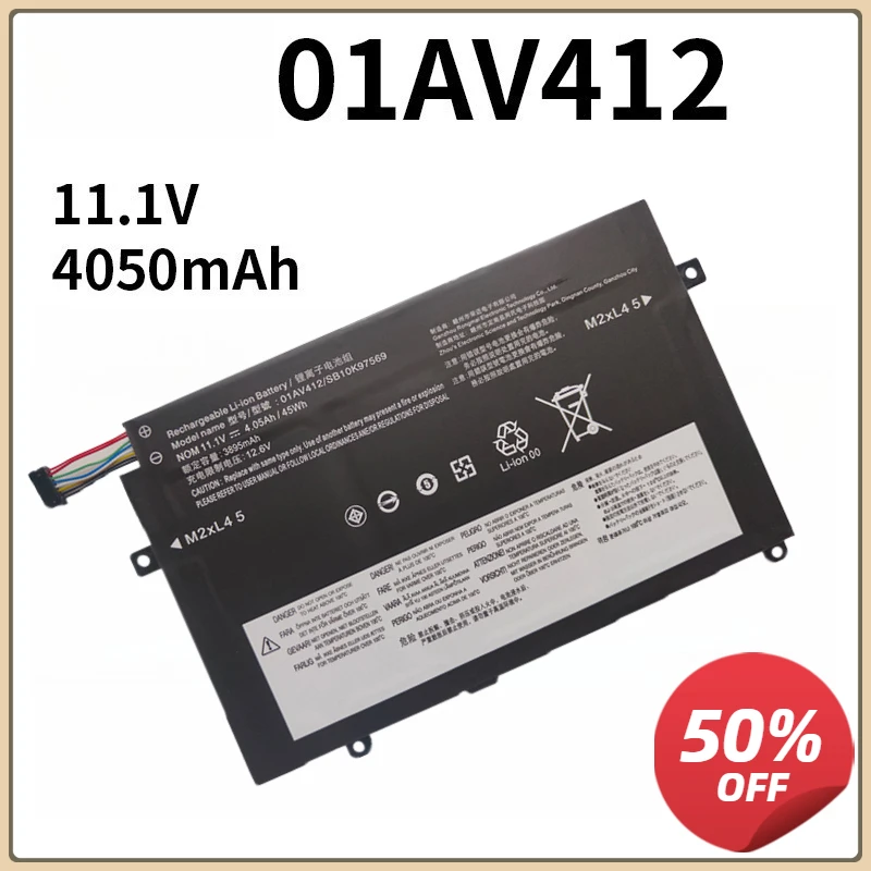 

01AV411 01AV412 01AV413 Laptop Battery For Lenovo ThinkPad E470 E470C E475 SB10K97568 SB10K97569 SB10K97570 4.08Ah