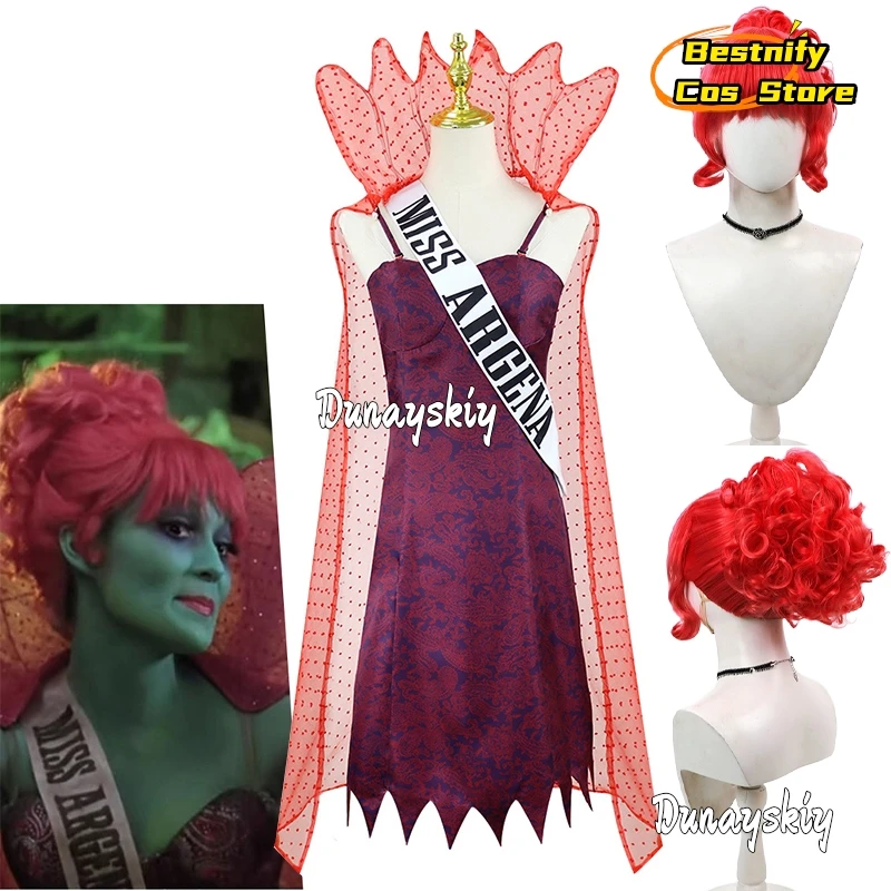 Horror Movie Miss Argentina Cosplay Costume Cloak Dress Outfit for Women Girls 2024 Halloween Carnival Party Uniform Suit