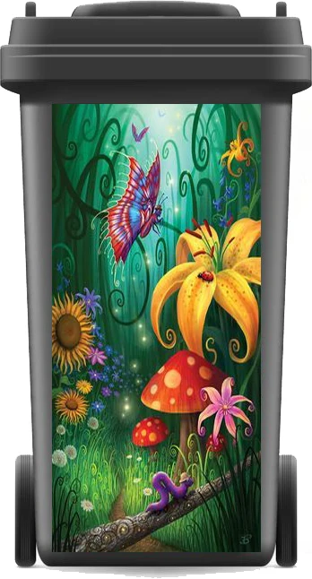 DIY trash can sunflower coffee wall decals Self-adhesive waterproof kitchen accessory decals