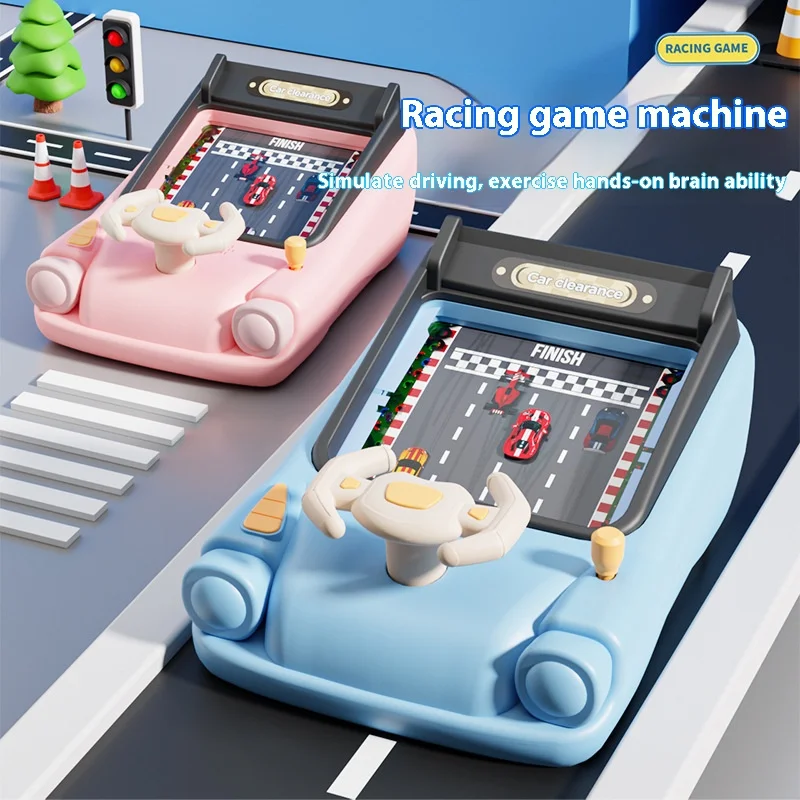 Racing Challenge Children's Electric Toys Simulation Driving Steering Wheel Table Games Toys with Lights Music Gift for Kids