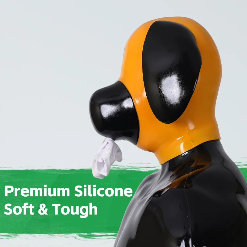 Furrjoi-capucha de silicona para perro Lapsus, disfraces de Cosplay, fetiche peludo de látex, máscara de cabeza completa, sombreros de juego para mascotas, traje de perro