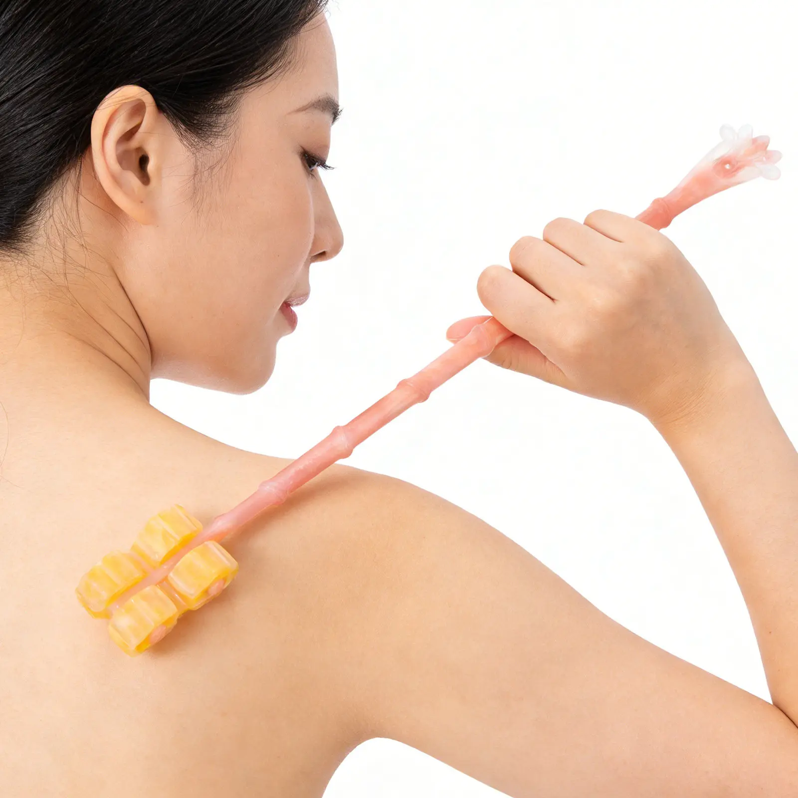 

4 Pcs Scalp Scrubber Back Scratcher Bone Scracher Brush for massager Stick Itching Man