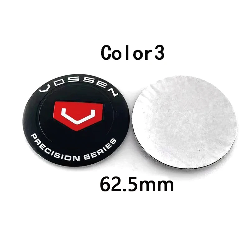 4PCS/Lot 62.5MM 60MM 56MM 50MM 45MMM VOSSEN PRECISION SERIES Car Wheel Center Hub Cap Sticker Car Badge Emblem Sticker