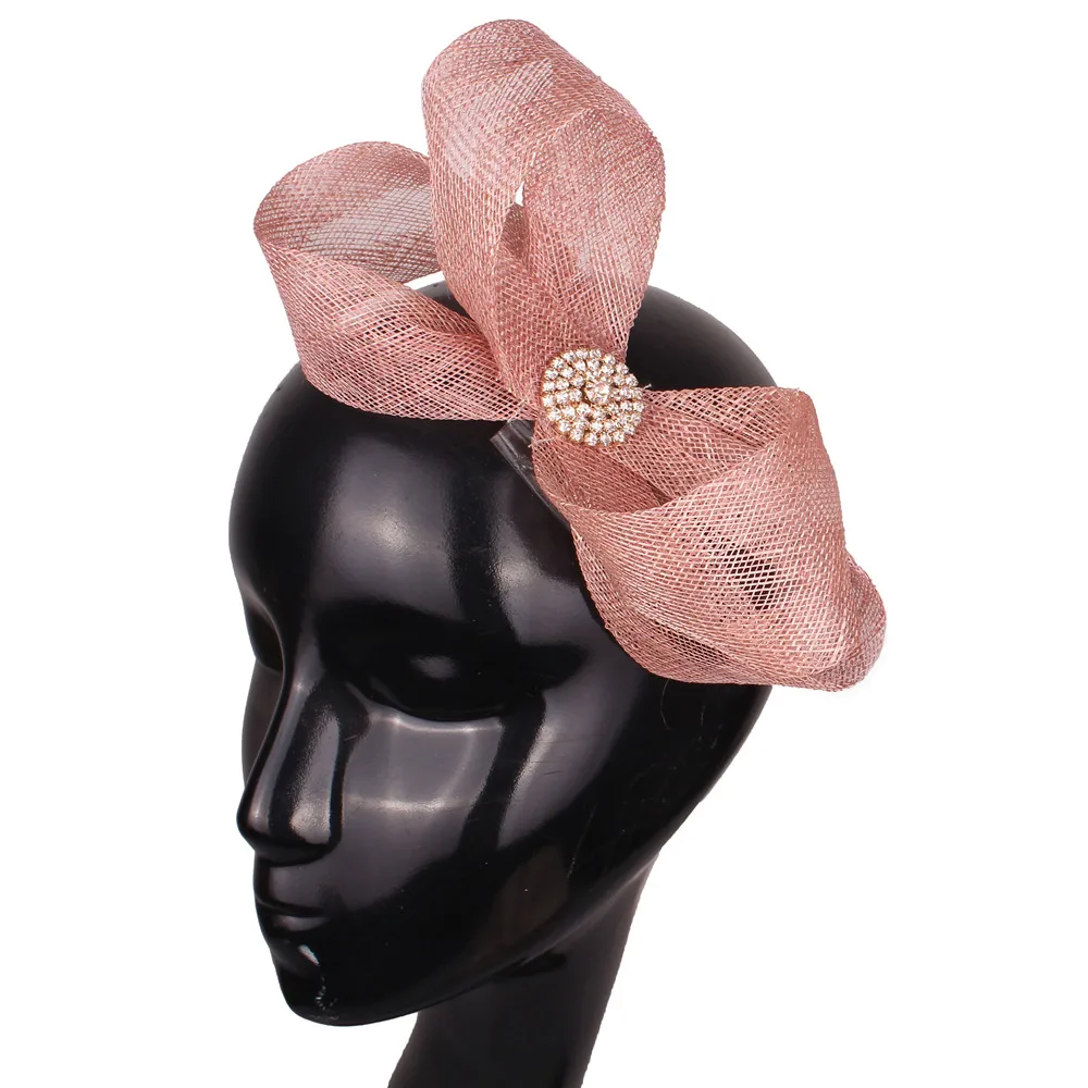 

Sinamay Headwear Bridal Wedding Fascinator Hair Accessories Ladies Formal Party Tea Mariage Headdress Hat Women Occasion