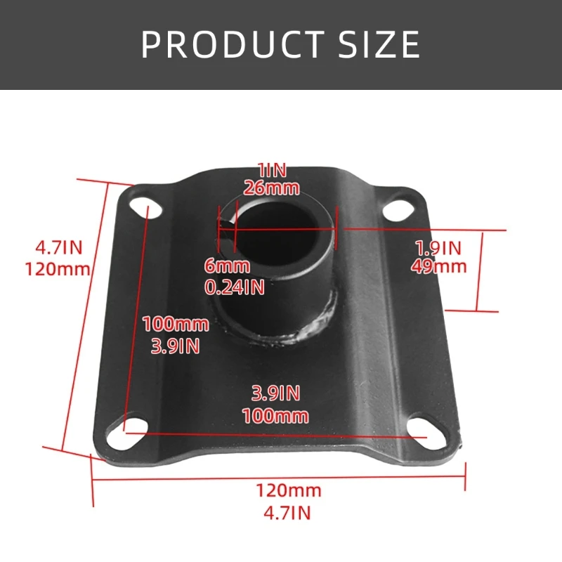 Placa base asientos giratorios flexibles Placa montaje rotación 120 mm para varias sillas