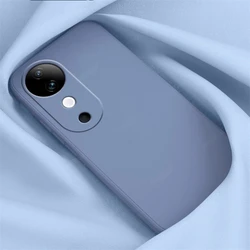 For Cover Vivo V40 Case For Vivo V40 Capas Liquid Silicone Shockproof Phone Back Bumper TPU Soft Cover Vivo V40 V 40 5G Fundas