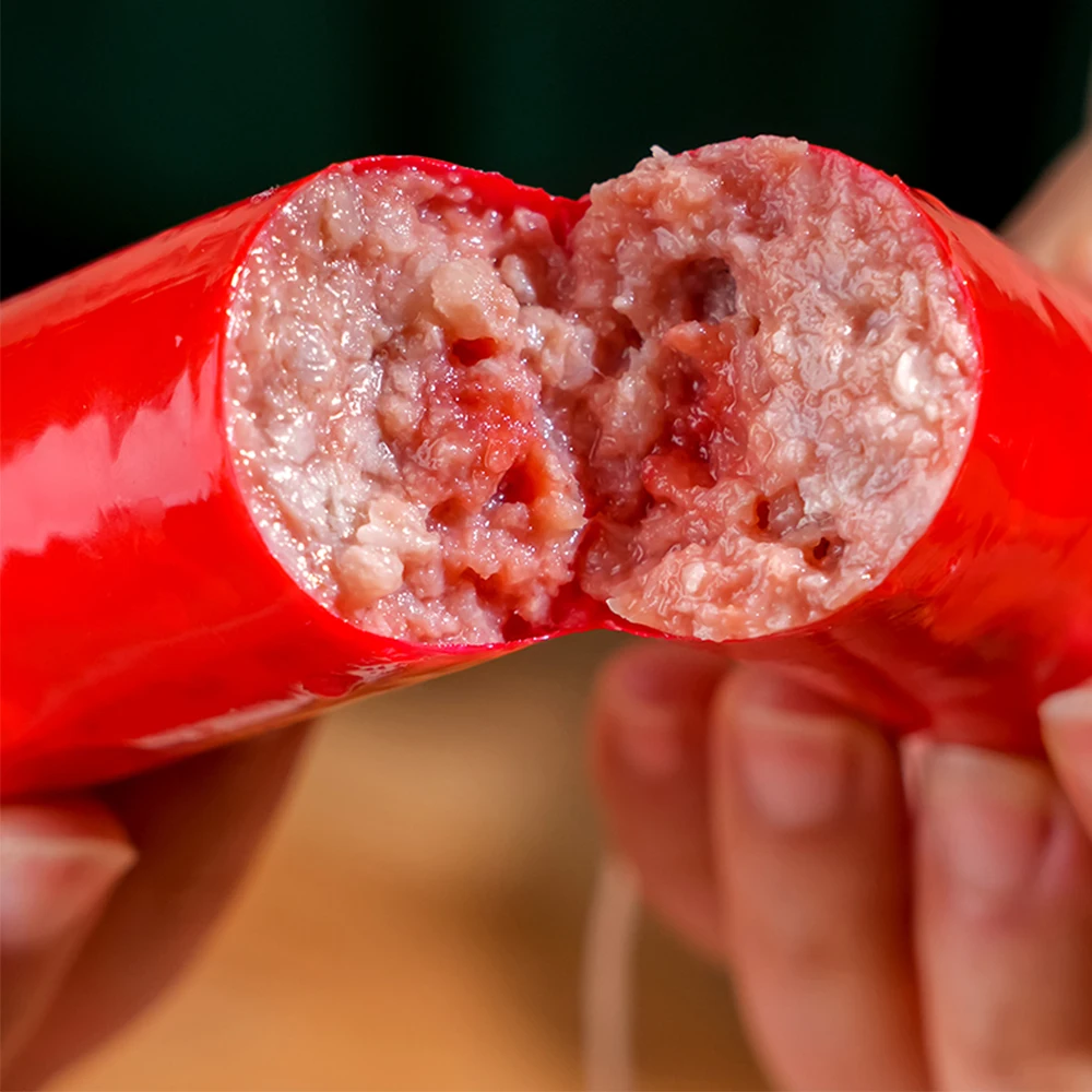 Tripa de Plástico Roja para Salchichas, de 1-10 Metros de Ancho, 50 mm, Grado Alimenticio, Resistente a Altas Temperaturas, Película para Tripa de Salchicha, para Hacer Jamón en la Cocina