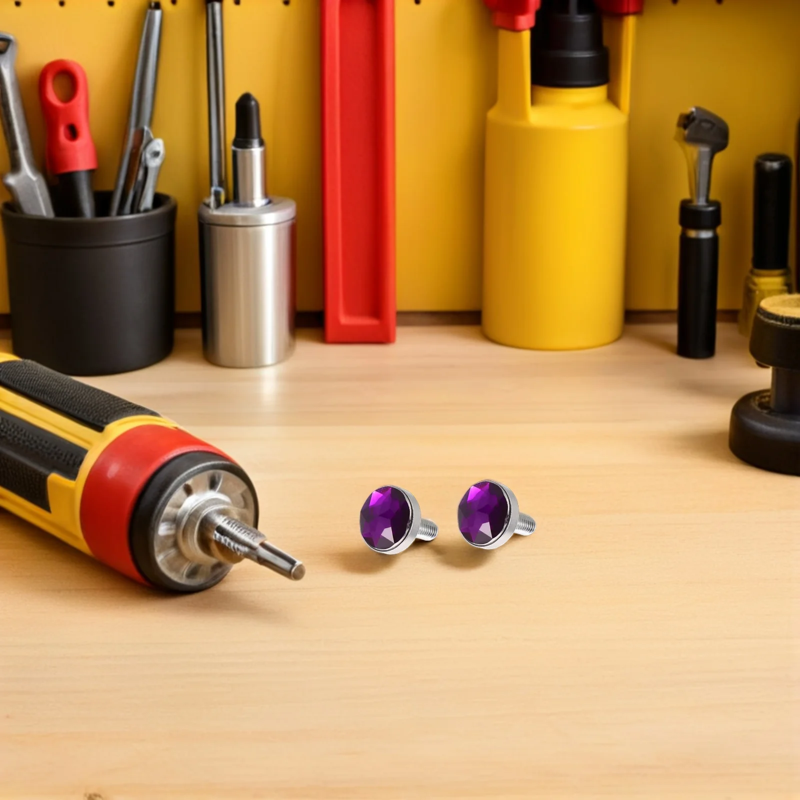 4 Pezzi Viti per Targa Moto M6 Viola, Bulloni per Fissaggio Targa, Hardware di Montaggio Resistente, Viti Decorative Cool