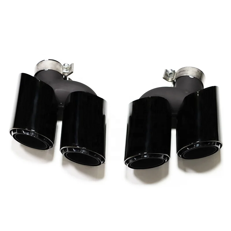 SYPES Plating Black 304 Stainless Steel Exhaust Tip For 2014-2018 Porsche 2.0T Macan Exhaust Pipe Muffler Tip