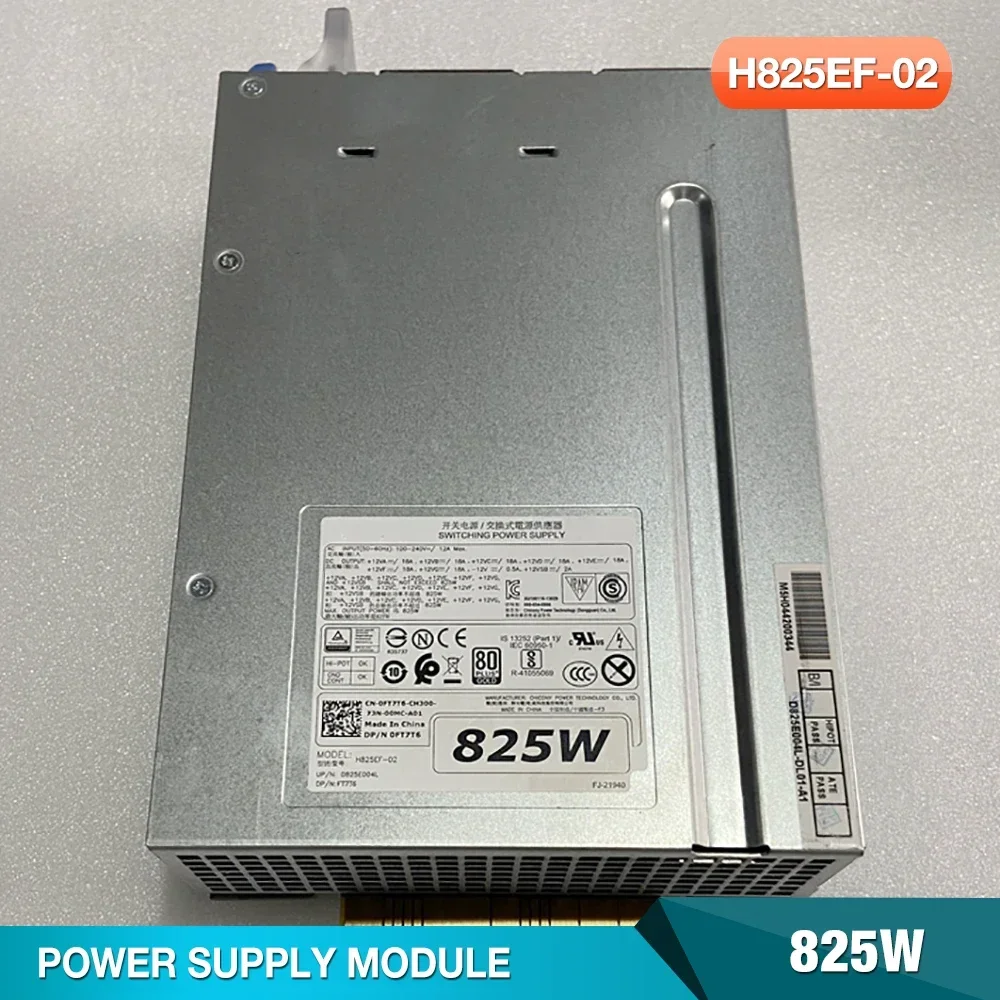 

H825EF-02 For Dell T5810 T7810 T7910 825W Workstation Power Supply 0FT7T6 FT7T6