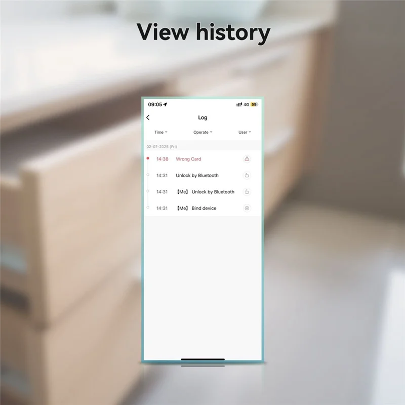 

N82R Bluetooth Smart Cabinet Drawer Lock With Gateway For Wood Door, Tuya IC Card Unlock And App Remote Control Features